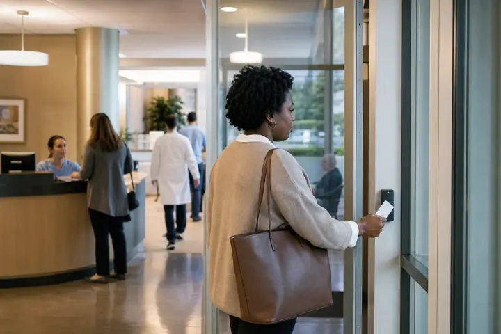 Employee using a commercial access control credential